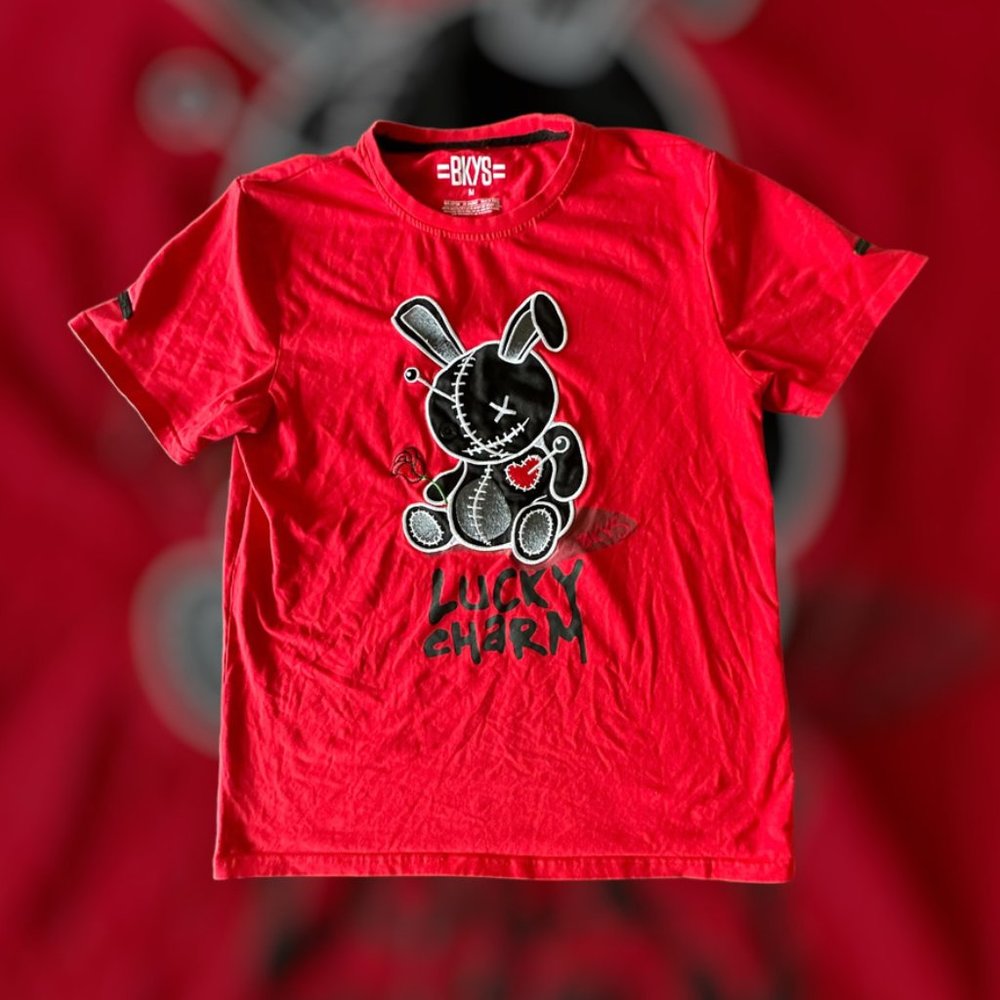 BKYS Men's New Lucky Charm Original Print Quality Top T-Shirt-RED